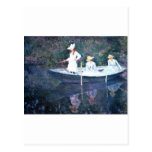 Canotaje de las mujeres - Claude Monet Tarjeta Postal