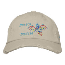 Canotaje del dragón, deportes del dragón del sol, gorra de beisbol bordada
