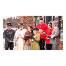 CANTANTES DEL VILLANCICO DEL NAVIDAD DEL VICTORIAN TARJETAS PERSONALES