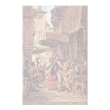 Cantantes italianos de la calle de Spitzweg Carl Papelería Personalizada