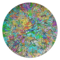 Caos colorido abstracto platos