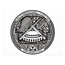 Capa de American Samoa del brazo COMO Postal