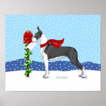 Capa del correo del navidad de great dane impresiones