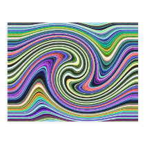 Capas curvadas de colores tarjetas postales