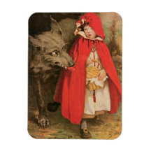 Caperucita Rojo Jessie Wilcox Smith del vintage Imanes Rectangulares