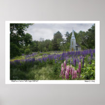 Capilla en un poster del campo del Lupine