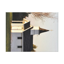Capilla minúscula del borde de la carretera impresión en lienzo estirada