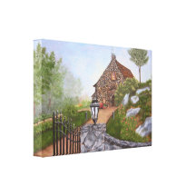 Capilla y puertas. Pintura de aceite Impresión De Lienzo