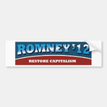 Capitalismo del restablecimiento de Romney- Pegatina De Parachoque