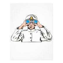 Capitán de marina de guerra marinero con los prism anuncios personalizados