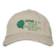 Capitán del equipo de consumición irlandés gorras de beisbol bordadas
