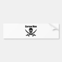 Capitán Mom Etiqueta De Parachoque