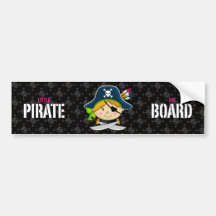 Capitán pegatina para el parachoques del pirata de etiqueta de parachoque