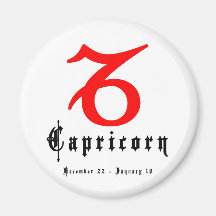 Capricornio, el 22 de diciembre - 19 de enero iman para frigorífico