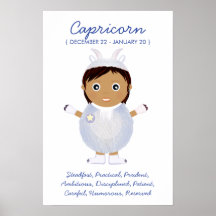 Capricornio - poster del horóscopo del chica