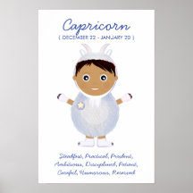 Capricornio - poster del horóscopo del muchacho