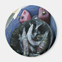 Captura de la subsistencia de los salmones del per imán de nevera