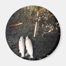 Captura de los salmones de plata o de los salmones imanes de nevera