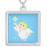 Captura del ángel una estrella con el monograma collar
