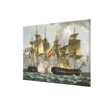 Captura del Mahonesa, el 13 de octubre de 1796, en Impresiones En Lienzo Estiradas