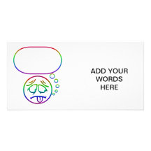 Cara #8 (con la burbuja del discurso) tarjetas fotográficas personalizadas