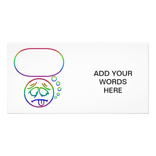 Cara #8 (con la burbuja del discurso) tarjetas fotográficas personalizadas