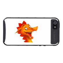 Cara adorable del dragón con los ojos verdes iPhone 5 protector