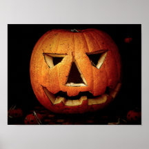 Cara de la calabaza de Halloween Posters