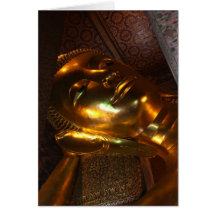 Cara de la estatua del oro de Buda Tarjetas