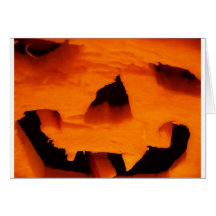 Cara de la Jack-O-Linterna de Halloween Tarjeta