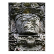 cara de piedra del copán postal