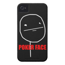 Cara de póker - caso del negro del iPhone 4/4S iPhone 4 Case-Mate Carcasas