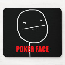 Cara de póker - Mousepad negro Alfombrilla De Ratones