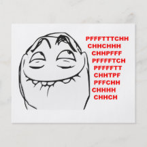 Cara de risa Meme cómico de la rabia de PFFTCH Flyer Personalizado