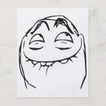 Cara de risa Meme cómico de la rabia de PFFTCH Tarjetón
