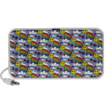 Cara del arco iris y modelo sonrientes del Hippie  Sistema Altavoz