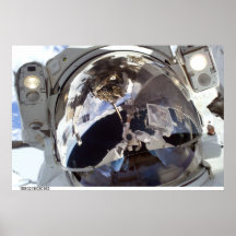 Cara del astronauta poster