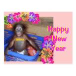 Cara del bebé de la Feliz Año Nuevo Tarjeta Postal