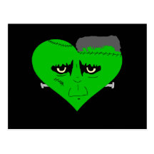 Cara del corazón de Franken Postales