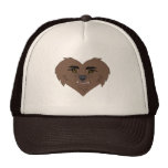 Cara del corazón del hombre lobo gorras