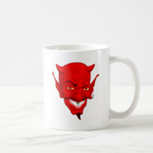 Cara del diablo tazas de café