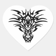 Cara del dragón colcomanias corazon personalizadas