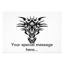 Cara del dragón invitación personalizada