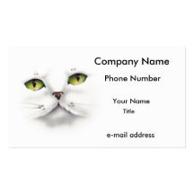 cara del gato tarjetas de negocios