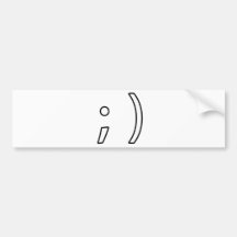 Cara del guiño etiqueta de parachoque