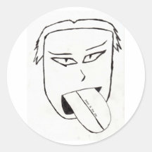 cara del manga etiqueta
