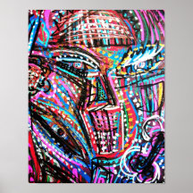 Cara del metal poster