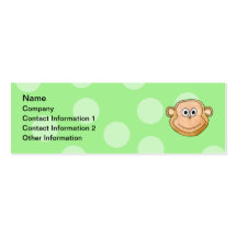 Cara del mono plantilla de tarjeta personal