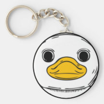 Cara del pato del dibujo animado llaveros