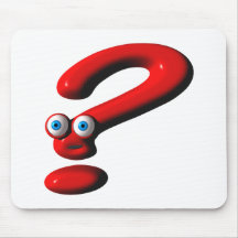 Cara del signo de interrogación alfombrillas de raton